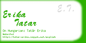 erika tatar business card